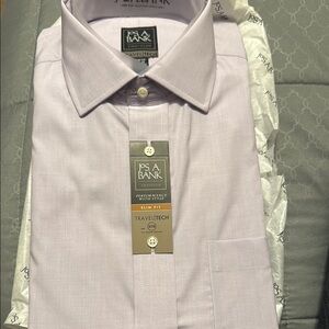 Jos. A. Bank lavender Dress Shirt with Textured Pattern